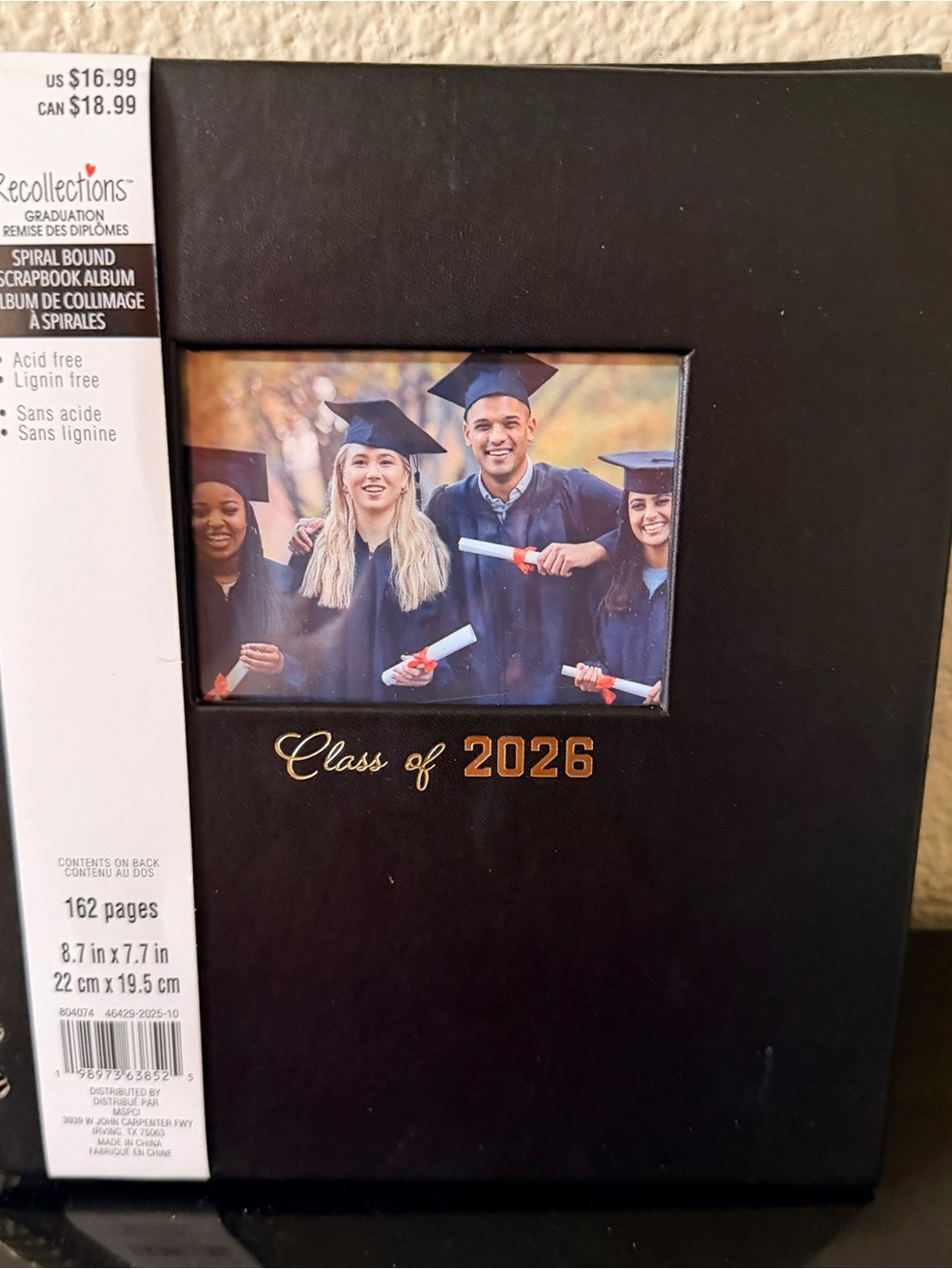 Recollections Black and Gold 'Class of 2026' Graduation Scrapbook Album